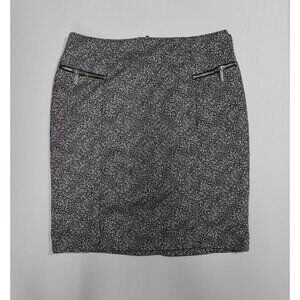 Michael Kors Black & White Textured Pencil Skirt Womens Size 12